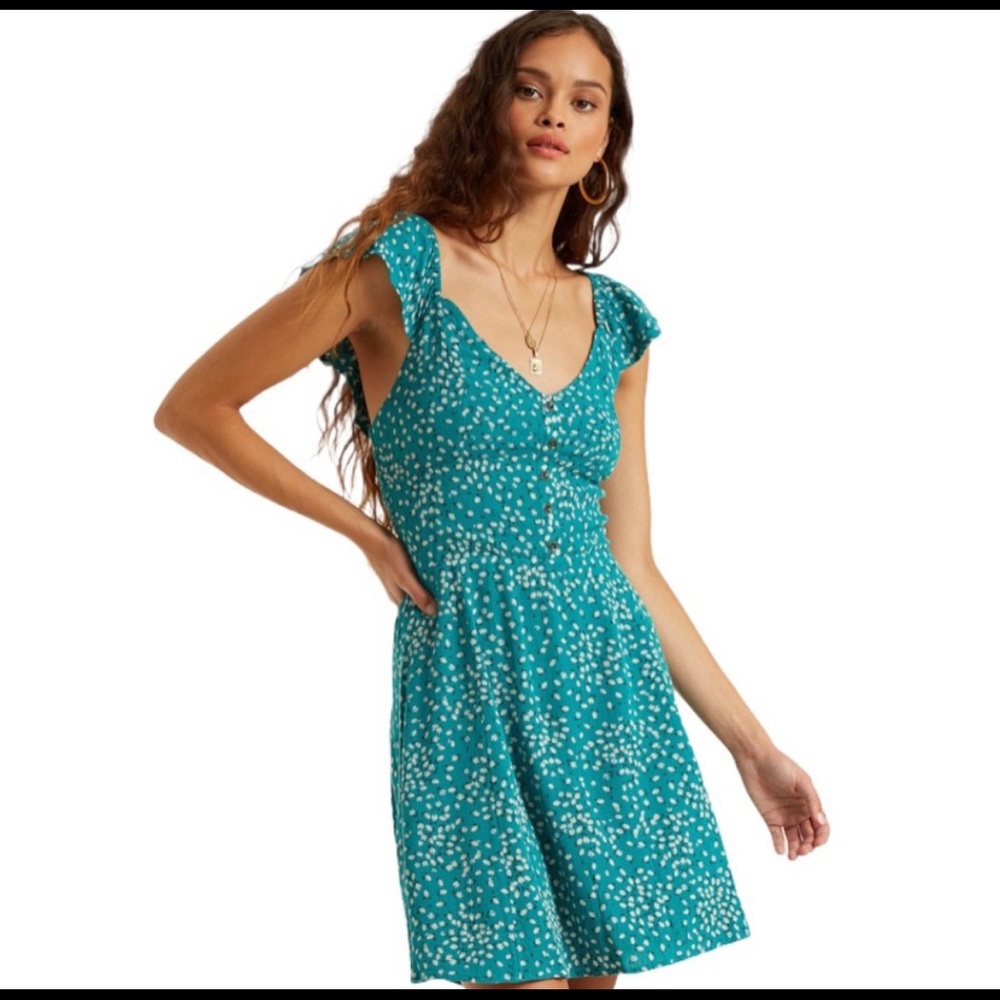 Billabong Forever Yours Seagreen Dress - Size M